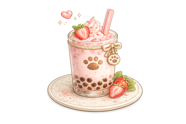 Pink Paw Boba